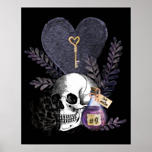 Poster Bouteille gothique de Saint Valentin (Devant)