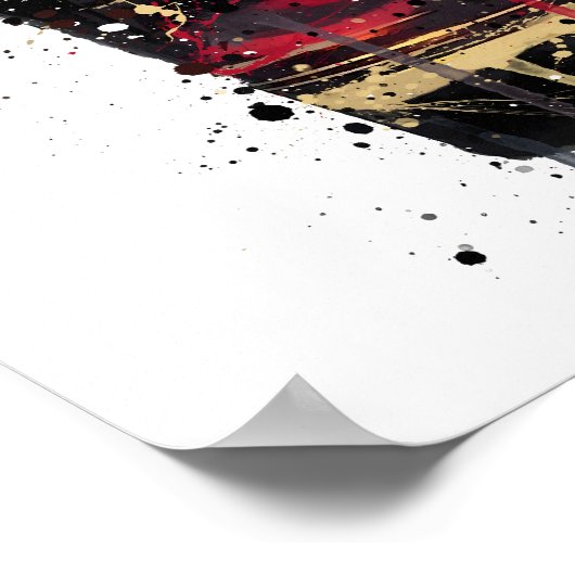 Poster Bouteille Liqueur Art mur Imprimer 'Ombre Brûlé' (Coin)