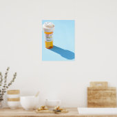 Poster Bouteille pleine de médicaments (Cuisine)