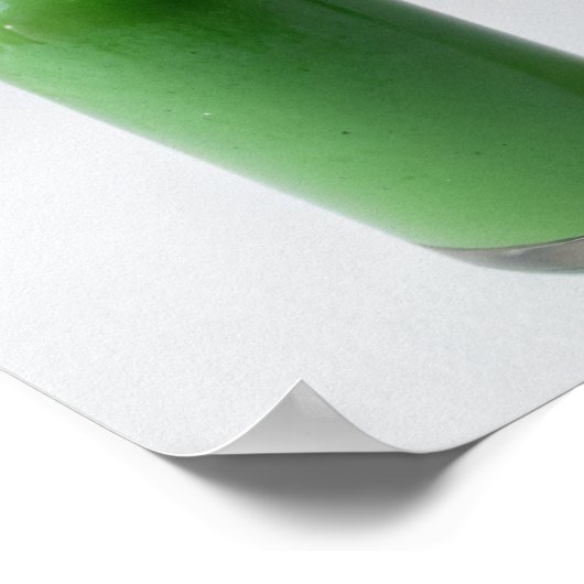 Poster Bouteille verte (Coin)