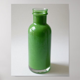 Poster Bouteille verte