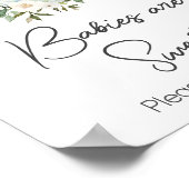 Poster Bouteilles Baby shower Les bébés sont doux (Coin)