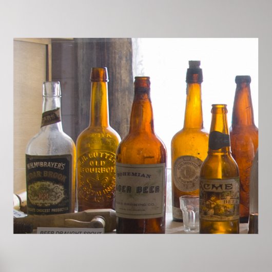 Poster Bouteilles d'antiquités (Devant)