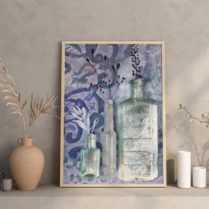 Poster Bouteilles d'impression et de texture d'inspiratio