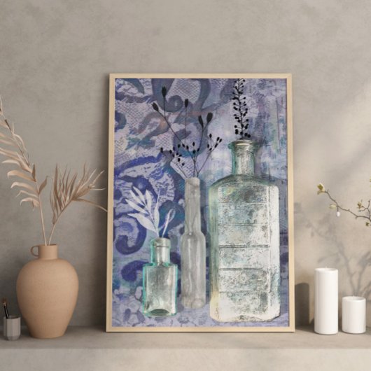 Poster Bouteilles d'impression et de texture d'inspiratio