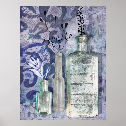 Poster Bouteilles d'impression et de texture d'inspiratio (Devant)