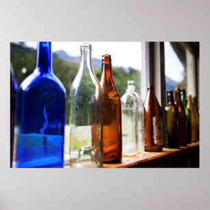 Poster Bouteilles en verre antiques