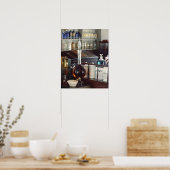 Poster Bouteilles pharmacie d'antiquités (Cuisine)