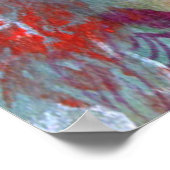 POSTER BOUTEILLES ROUGES SUR THISTLES JAUNES, CIEL BLEU F (Coin)