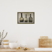 Poster Bouteilles rustiques Encore Vie Art (Cuisine)