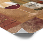 Poster Bouteilles vintages et Verre à vin (Coin)