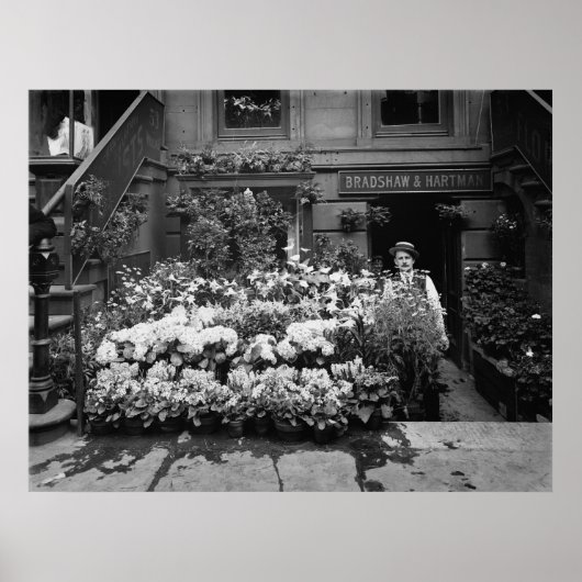 Poster Boutique de fleurs (Devant)