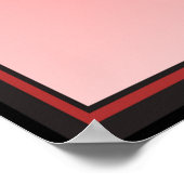 Poster Boutique Devanture Rouge Noir Topiaire Ouvert (Coin)