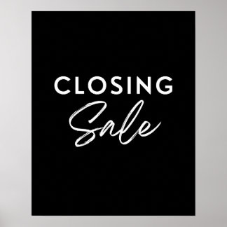 Poster Boutique Fermer Vente Signe, Boutique Boutique Ven