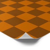 Poster Bouton À damiers Brown (Coin)