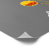 Poster Bouton Billy jaune fleur australienne originaire (Coin)