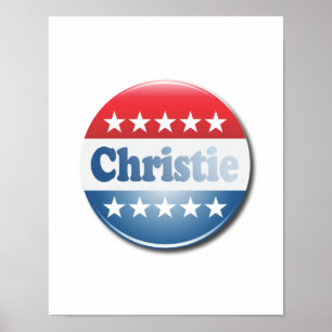 POSTER BOUTON CAMPAGNE DE CHRISTIE