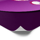 Poster Bouton Clapet Arbre Violet (Coin)
