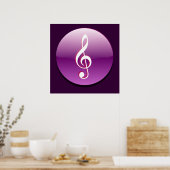 Poster Bouton Clapet Arbre Violet (Cuisine)