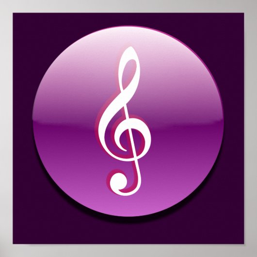 Poster Bouton Clapet Arbre Violet (Devant)