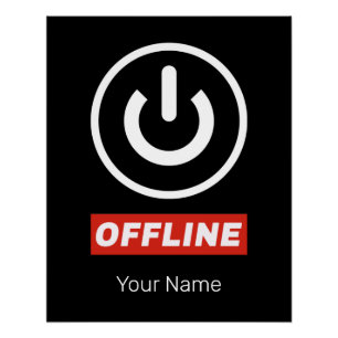 Poster Bouton D'Alimentation Hors Ligne Pour Relax Chill