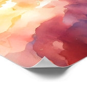 Poster Bouton d'art Jupiter Aquarelle Majestic (Coin)