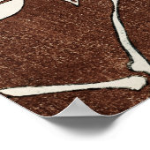 Poster Bouton de bois japonais antique en bambou (Coin)