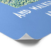 Poster Bouton de jardin bleu ciel d'automne art Abstrait (Coin)