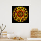 Poster Bouton d'or Mandala (Cuisine)