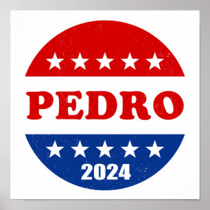Poster Bouton Pedro Voter Élections 2024