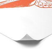 Poster Bouton rose Vintage (Coin)