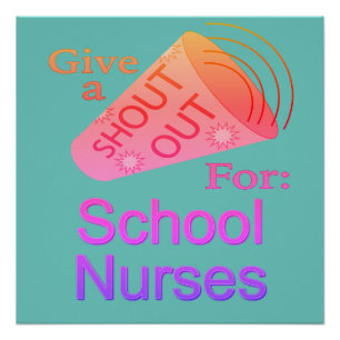 Poster Bouton Shout Out for School Nurses
