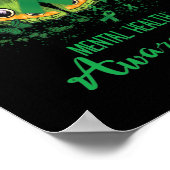 Poster Bouton vert de sensibilisation à la santé mentale (Coin)