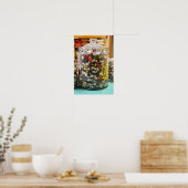 Poster Boutons anciens dans un pot (Cuisine)