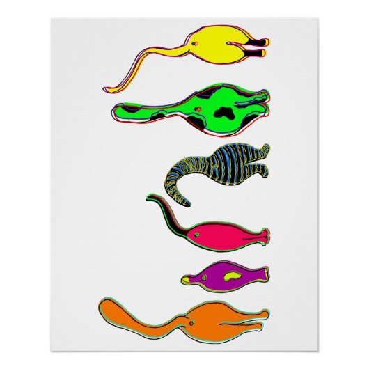 Poster Boutons de chat colorés (Devant)