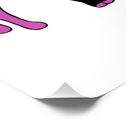 Poster Boutons de chat violet (Coin)