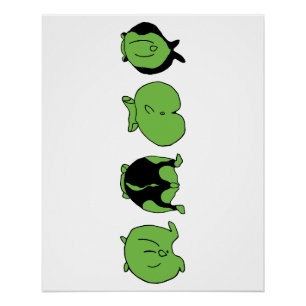 Poster Boutons de hamster vert