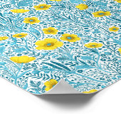 Poster Boutons jaunes, bleus et blancs (Coin)