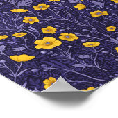 Poster Boutons jaunes et violets (Coin)