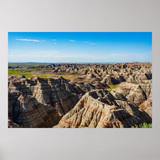 Poster Boutons rayés et Vallées larges (Devant)