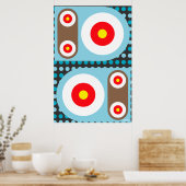 Poster Boutons Robot Cercle Cible (Cuisine)