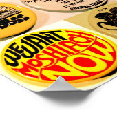 Poster Boutons vintages Mitzvah (Coin)