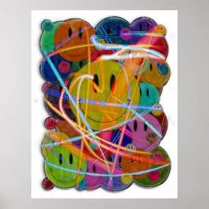 Poster Boutons Visage