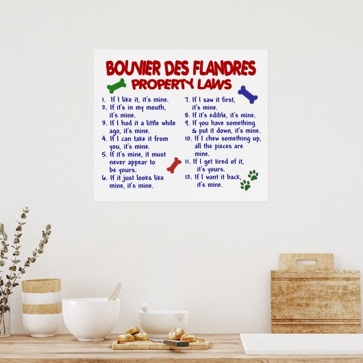 POSTER BOUVIER DES FLANDRES PL2 (Cuisine)