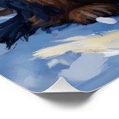 Poster Bouvier des Flandres Snowy Farm Christmas (Coin)