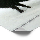 Poster Bovins noirs en neige (Coin)