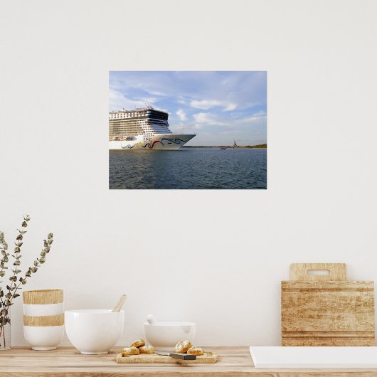 Poster Bow bateau de croisière décoré (Cuisine)