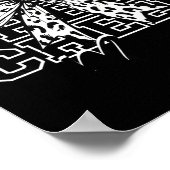 Poster Bow blanc de jour de match de maman de pom-pom gir (Coin)