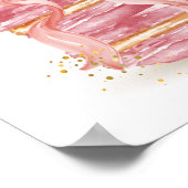 Poster Bow Bonjour Bébé Macarons Baby shower Bienvenue (Coin)