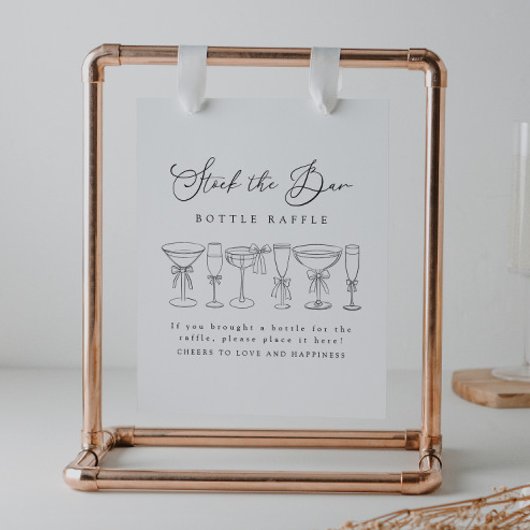 Poster Bow Bow Boissons modernes Stock Le Bar Bouteille R